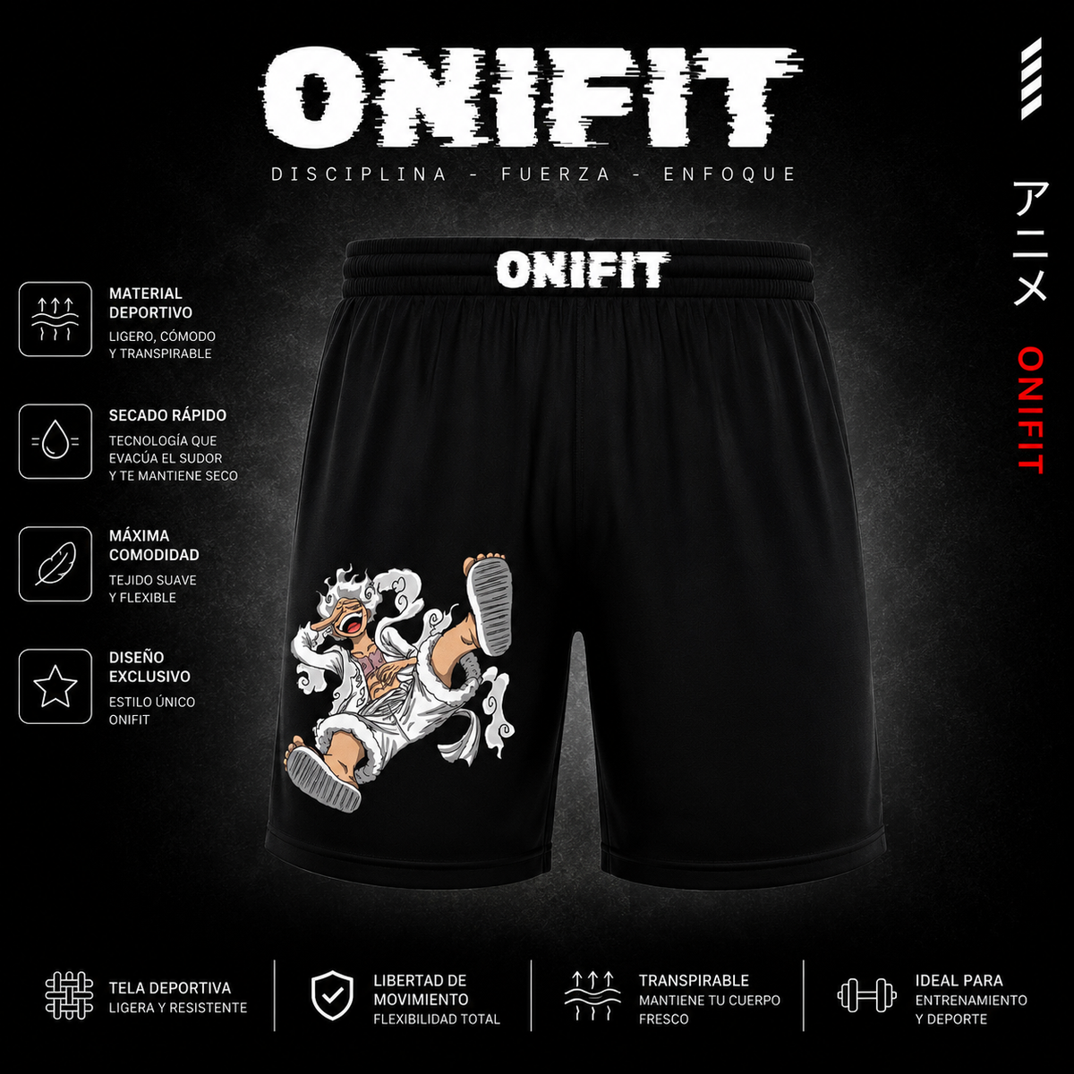 Shorts luffy gear 5