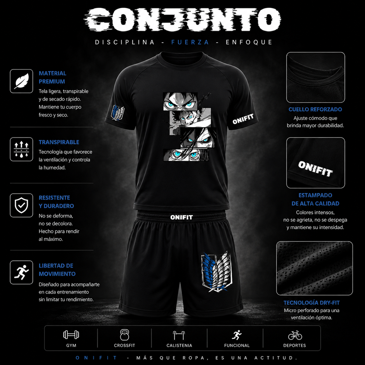 CONJUNTO SHORT SHINGEKIN
