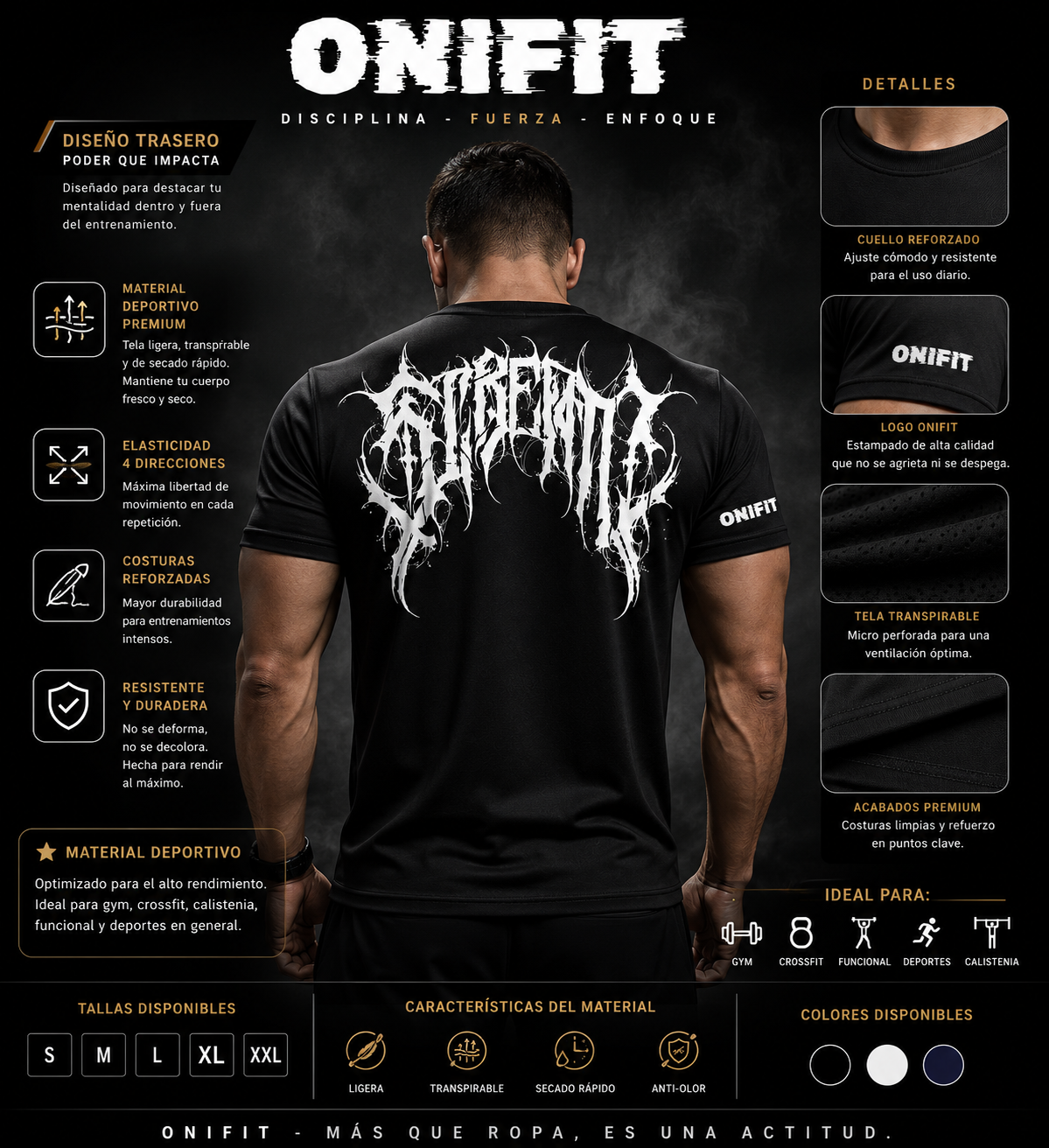 Polera dark calligraphy