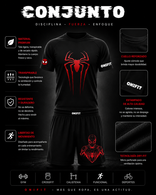 CONJUNTO SHORT SPIDERMAN